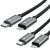 Vena Apple MFI Certified Type-C to Lightning Woven Cable - 3FT (2 Pack)