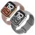 Silicone Apple Watch Band for 42mm, 44mm, 45mm, 49mm - Beige & Light Gray - 2 Pack